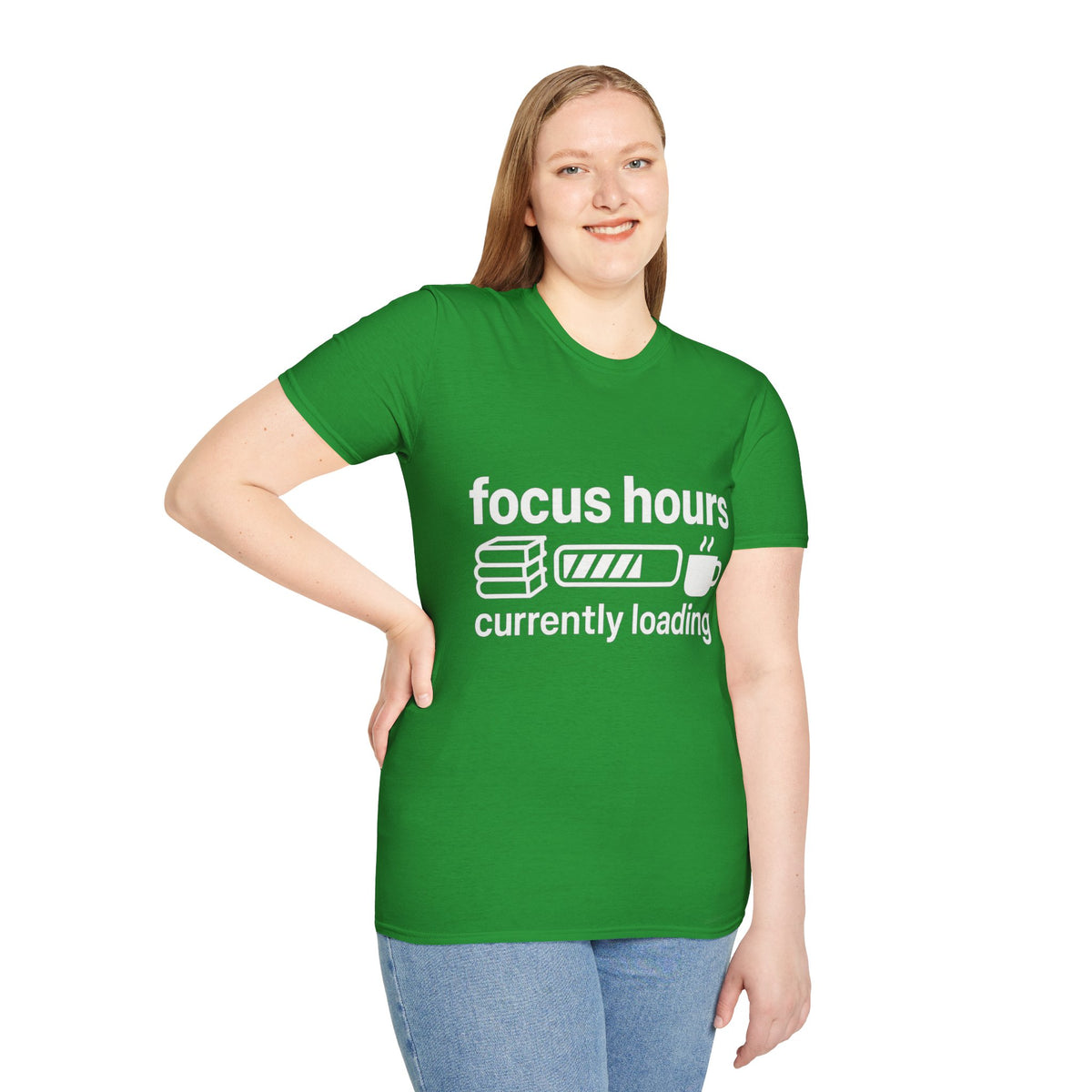 Focus Hours T-Shirt — "Focus Hours Currently Loading" Graphic Tee for Productivity & Remote Work - Trending Now - August 2026 Trends - Everyday T-Shirt