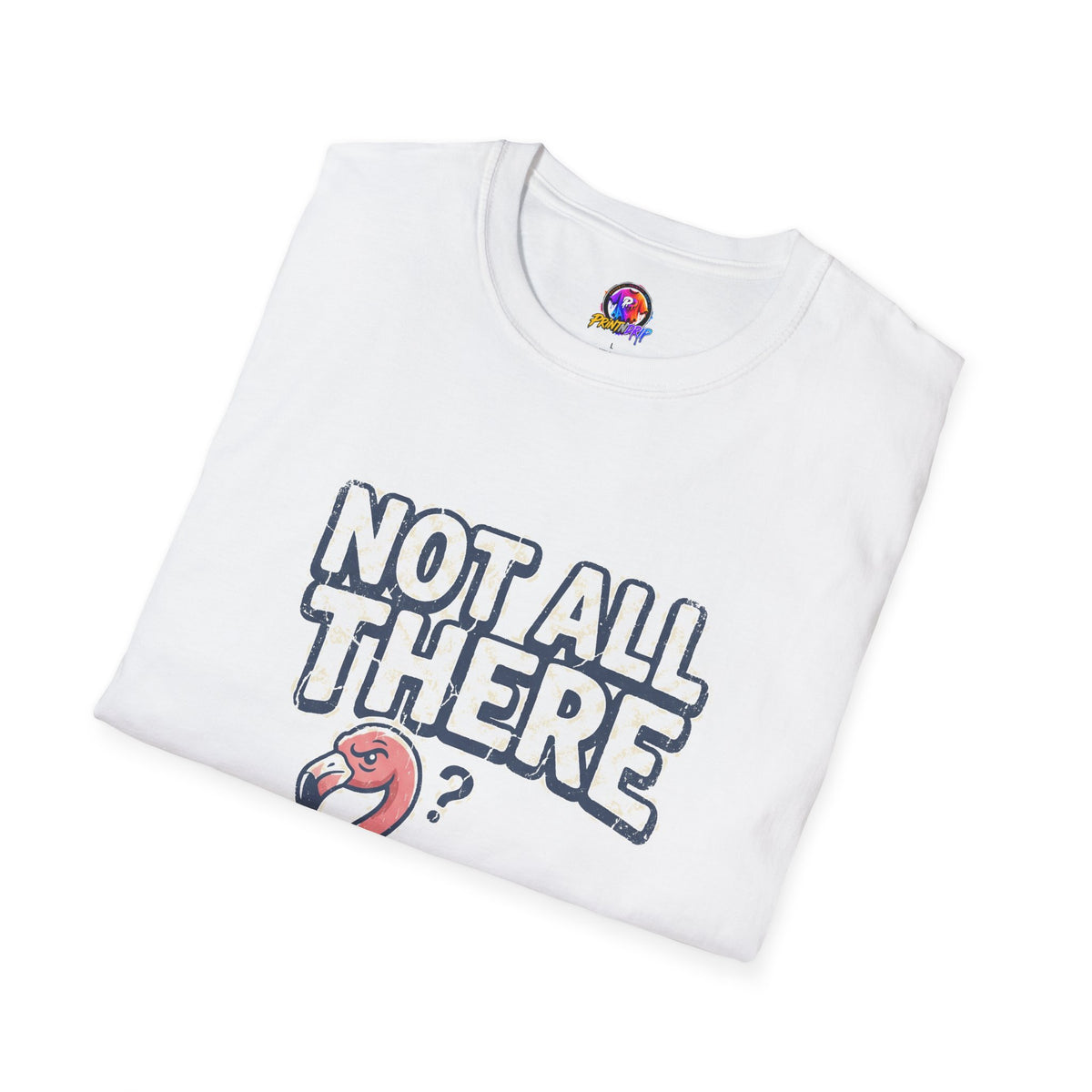Funny And Witty Not All There Flamingo T-Shirt — Funny Quirky Graphic Tee