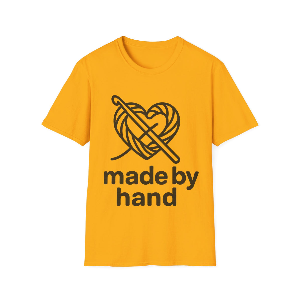 "Made By Hand" Minimalist Maker Tee | Crochet Knitting Crafter T-Shirt - Trending Now - September 2026