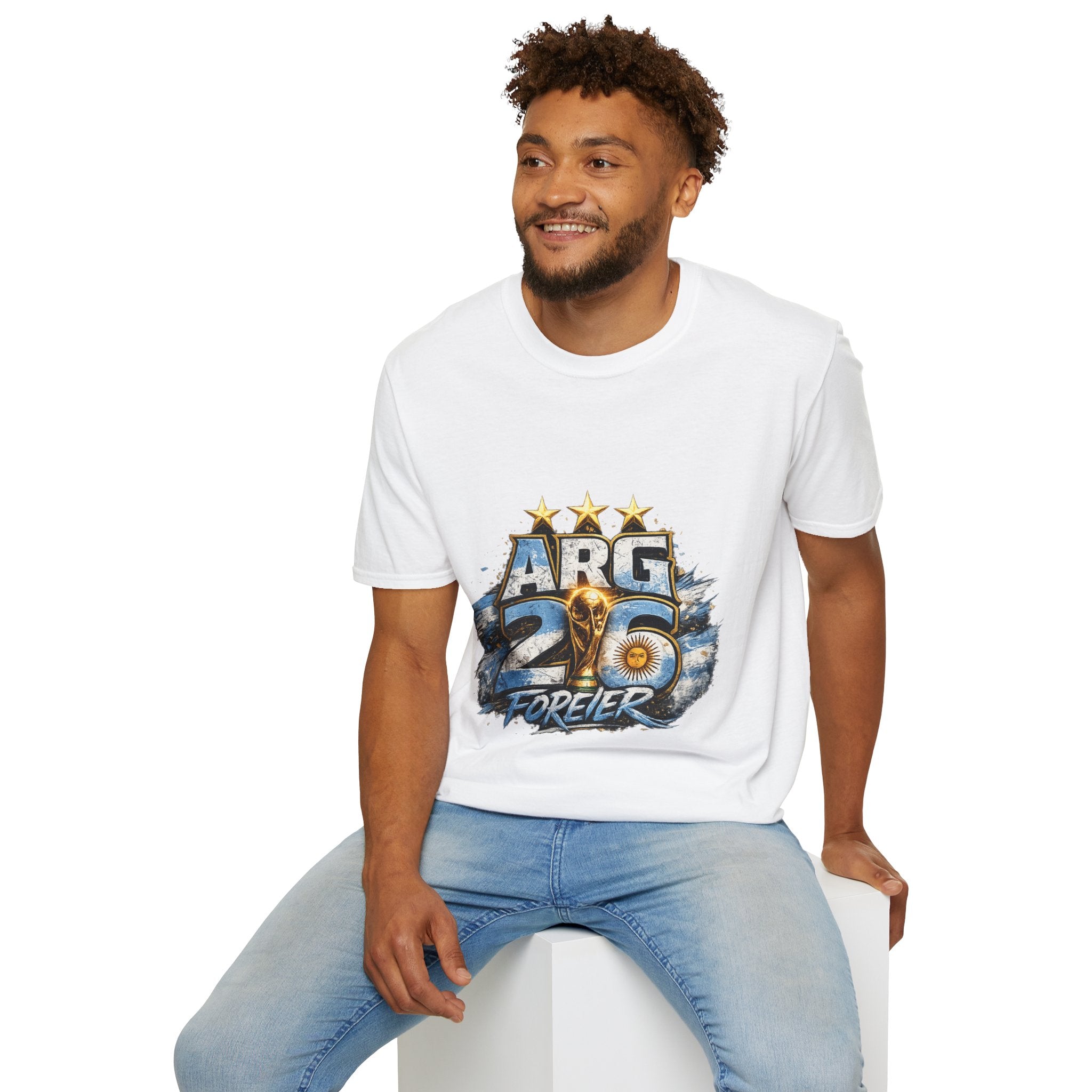 Argentina 26 Forever T‑Shirt — ARG Soccer World Cup 3‑Star Fan Tee