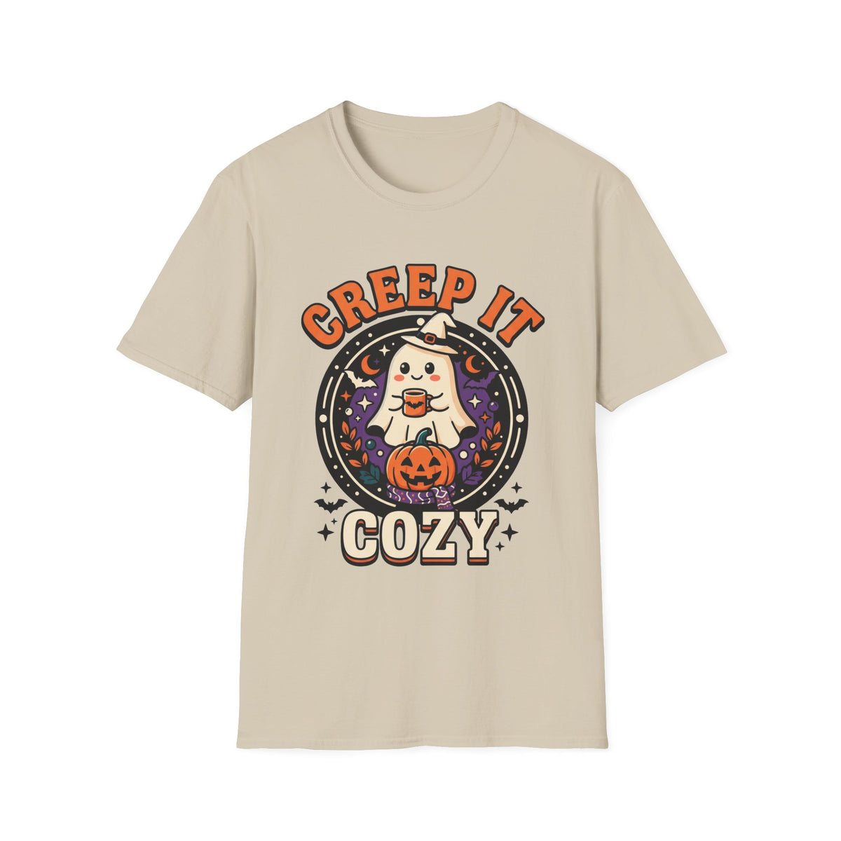 Creep It Cozy T-Shirt — Cute Spooky Ghost Graphic Tee for Halloween & Fall - Trending Now - August 2026