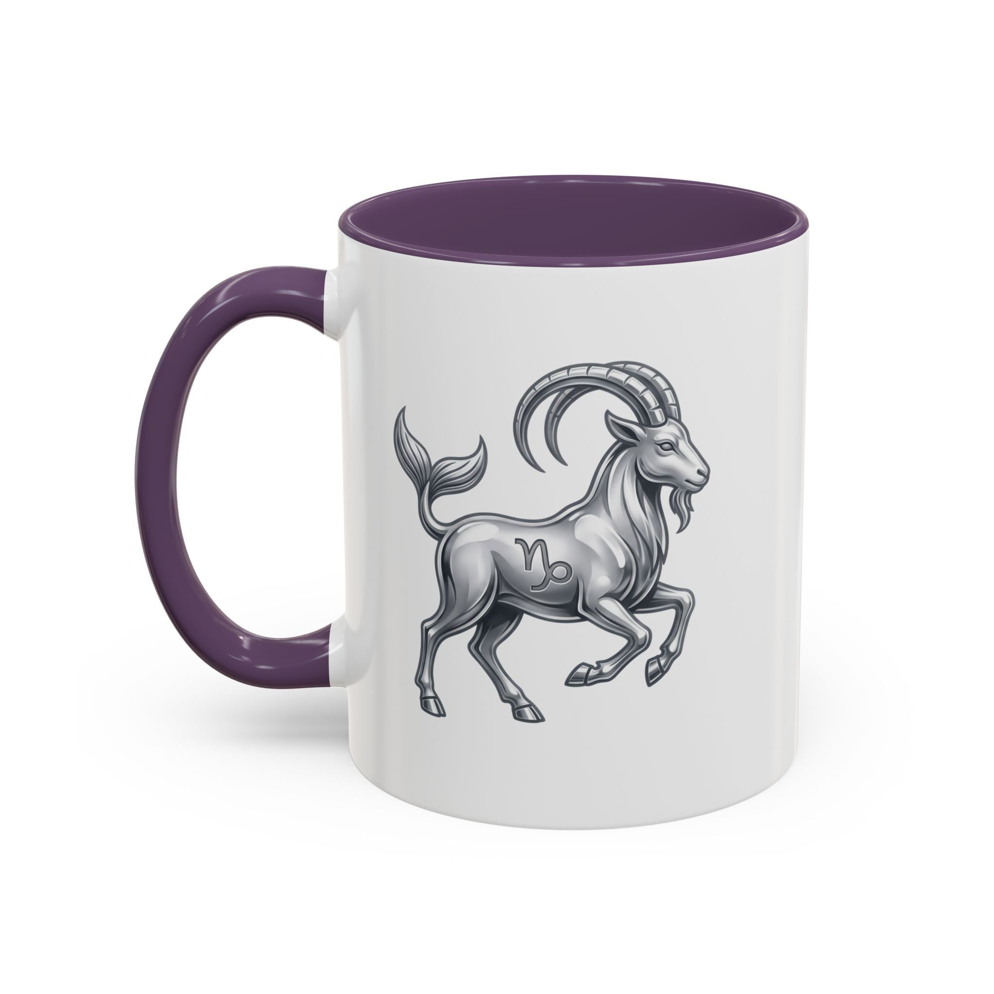 Capricorn Zodiac Accent Coffee Mug — Capricorn Goat Horoscope Gift