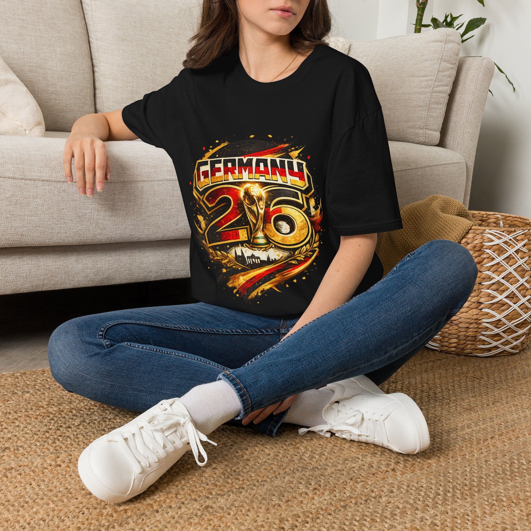 Germany 26 Skull Graphic T‑Shirt — Retro Soccer Fan Tee