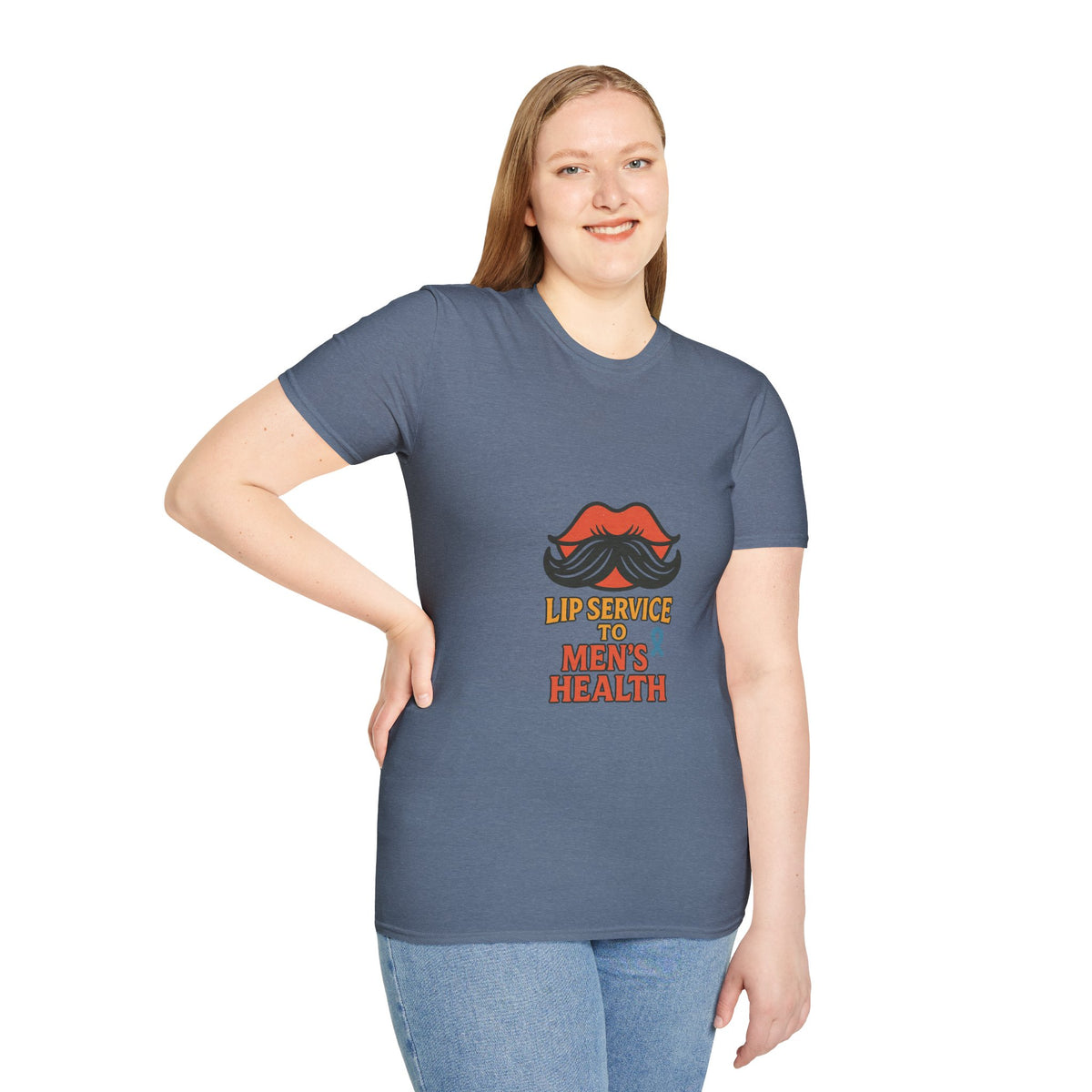 Mens Health Awareness T‑Shirt — "Lip Service to Men's Health" Graphic - Trending Now - October 2026