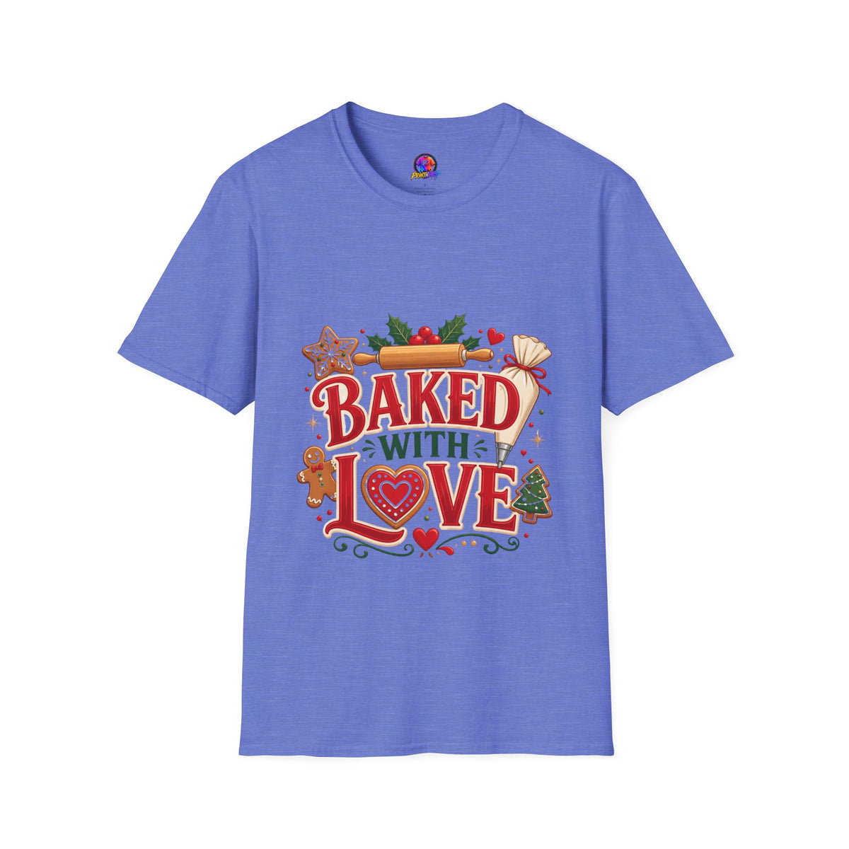 Baked With Love T-Shirt — Holiday Baking Christmas Cookie Chef Tee