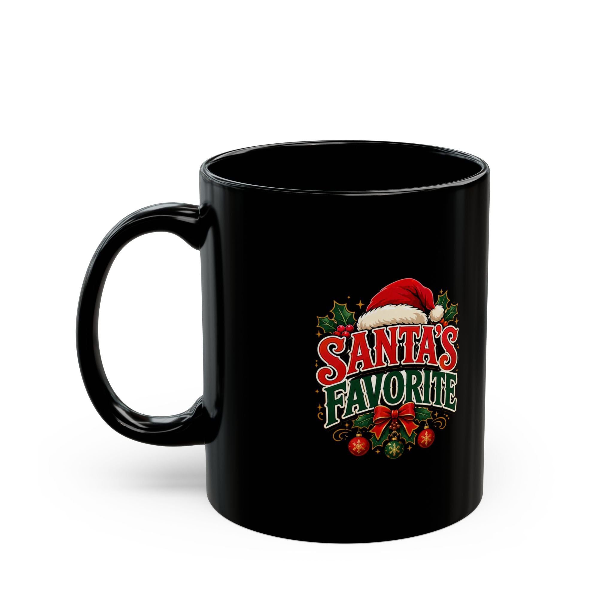 Santa's Favorite Black Coffee Mug — Christmas Holiday Gift