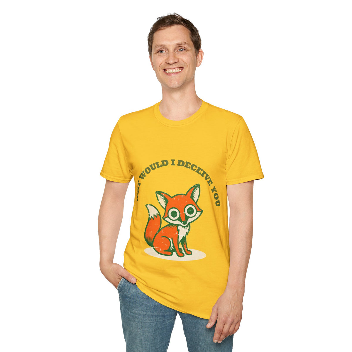 "Why Would I Deceive You" Cute Sly Fox Graphic Tee - Funny Sarcastic Animal White T-Shirt - Trending Now - September 2026