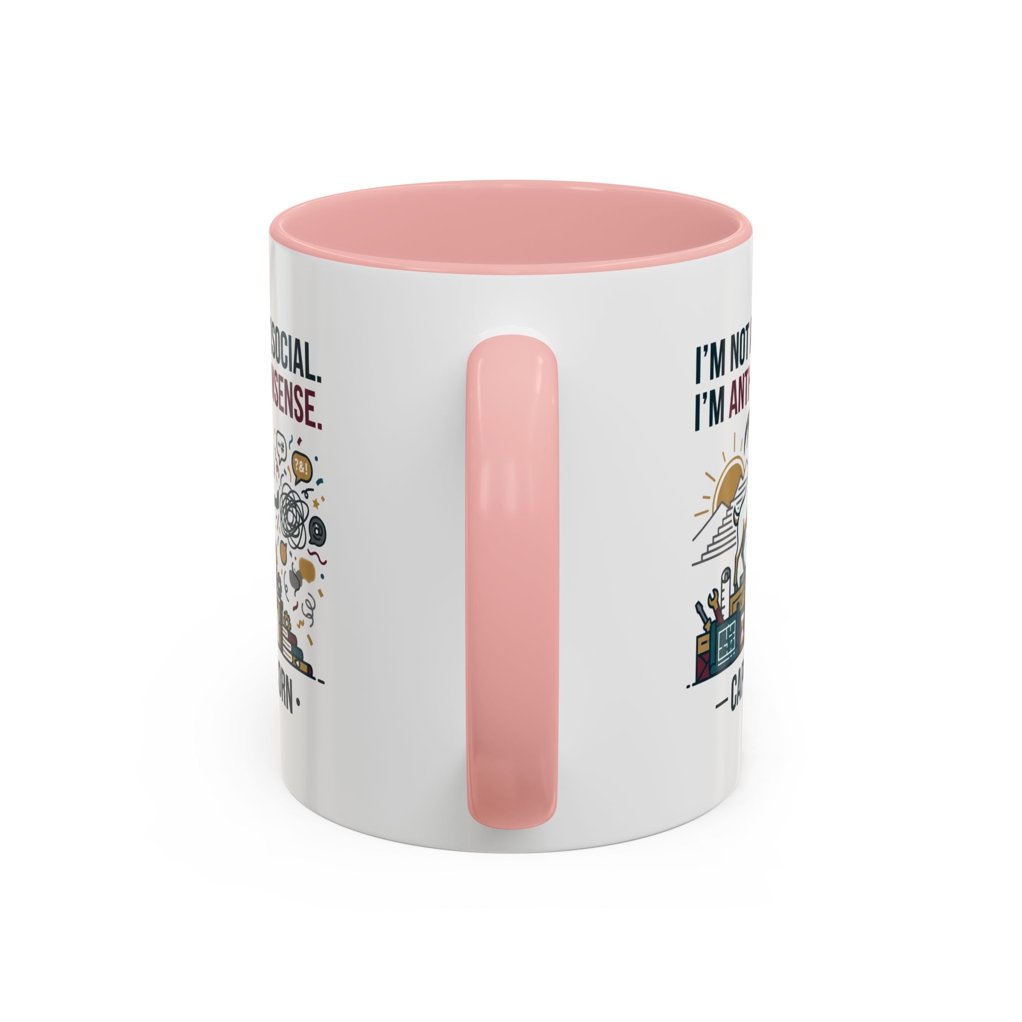 Capricorn Coffee Mug — "I'm Not Antisocial, I'm Anti-Nonsense" Accent Mug