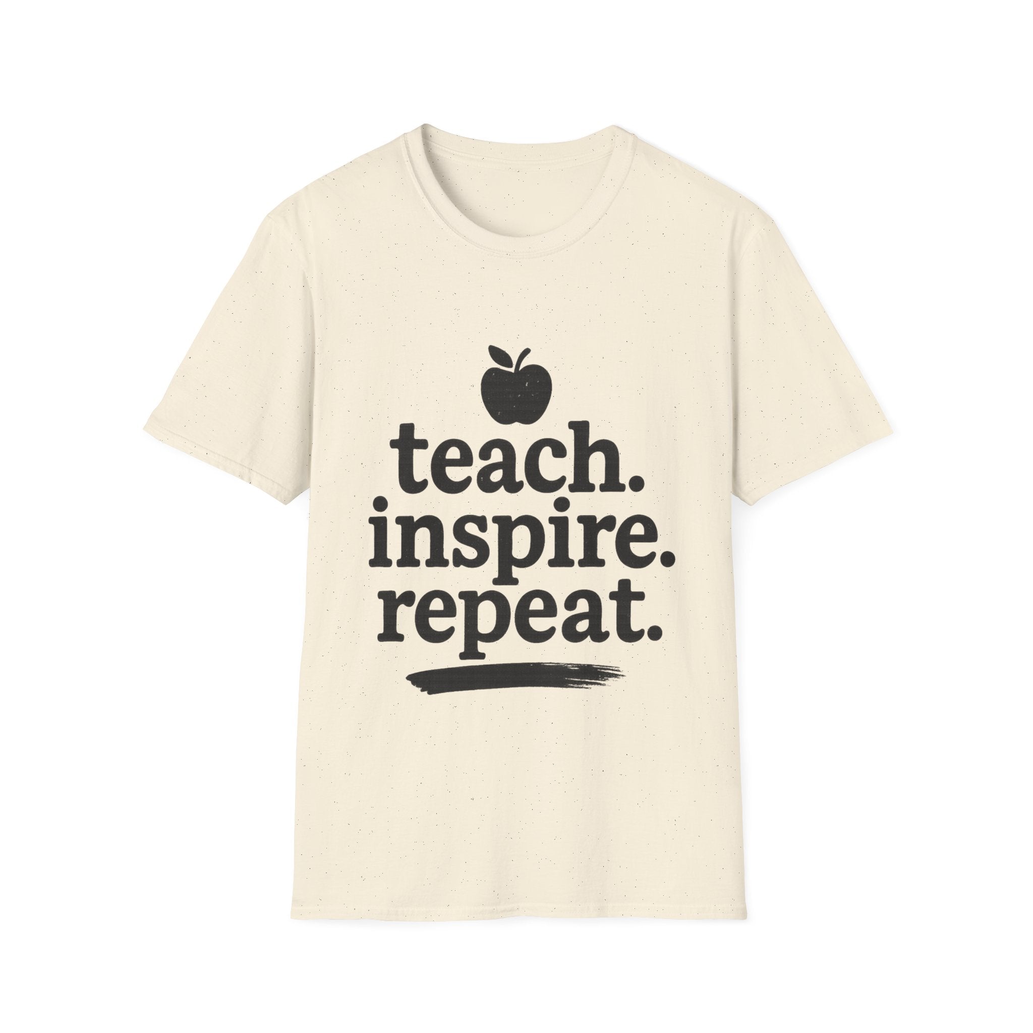 Teach. Inspire. Repeat. T‑Shirt — Teacher Apple Graphic Tee - Trending Now - August 2026 Trends - Everyday T-Shirt
