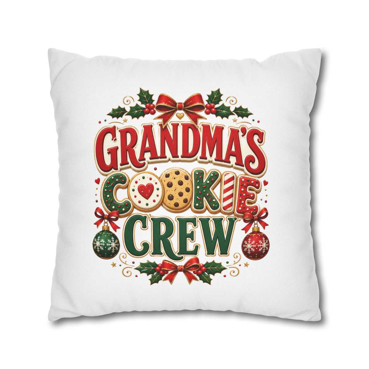 Grandma's Cookie Crew Christmas Pillowcase