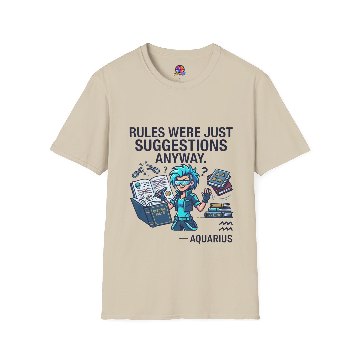 Aquarius Zodiac T‑Shirt — "Rules Were Just Suggestions Anyway" Graphic Tee