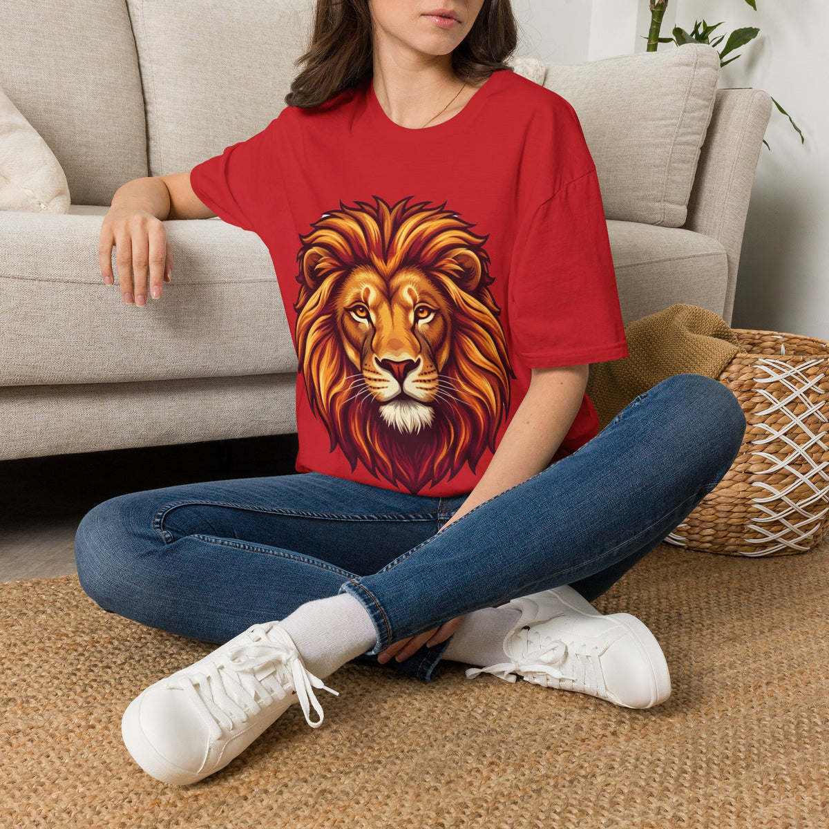 Leo Zodiac Lion Face T-Shirt — Majestic Lion Head Graphic Tee