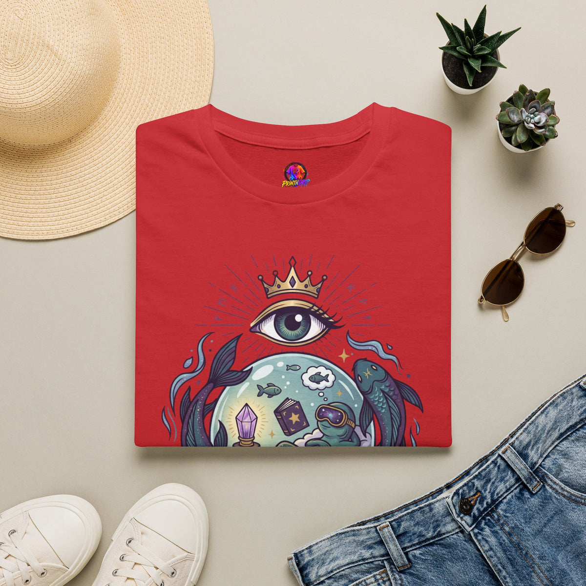 Pisces Dreamworld T-Shirt — "Living in My Own Dreamworld" Mystic Zodiac Tee