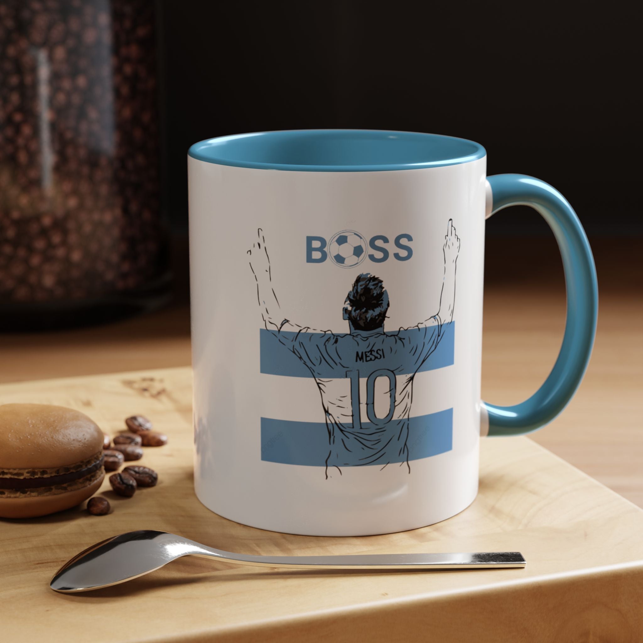 Boss Soccer Player Accent Coffee Mug —
