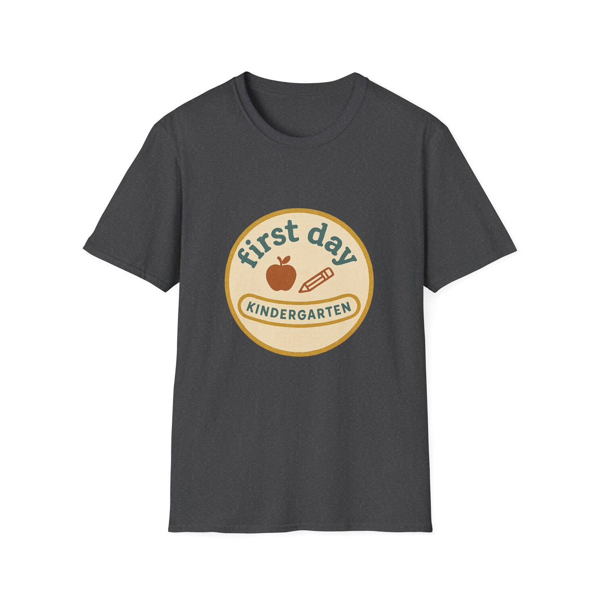 First Day Kindergarten Badge T-Shirt — Cute Back-to-School Tee for Teachers & Parents - Trending Now - August 2026