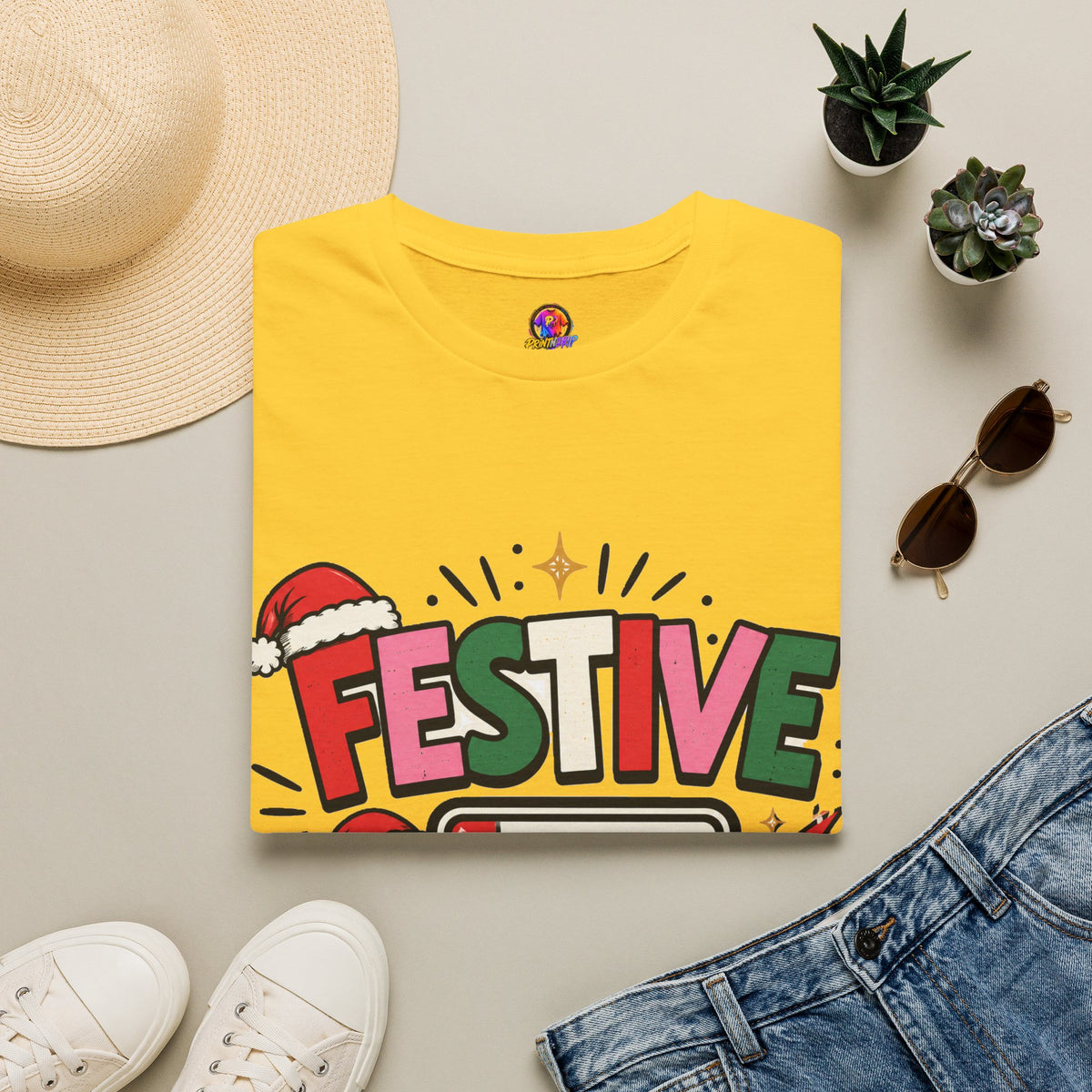 Festive Buffering T-Shirt — Funny Holiday Christmas Tee with Loading Battery Design