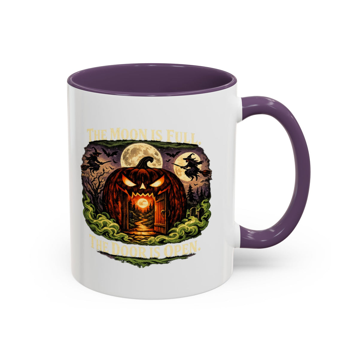 Halloween  The Moon Is Full Accent Coffee Mug