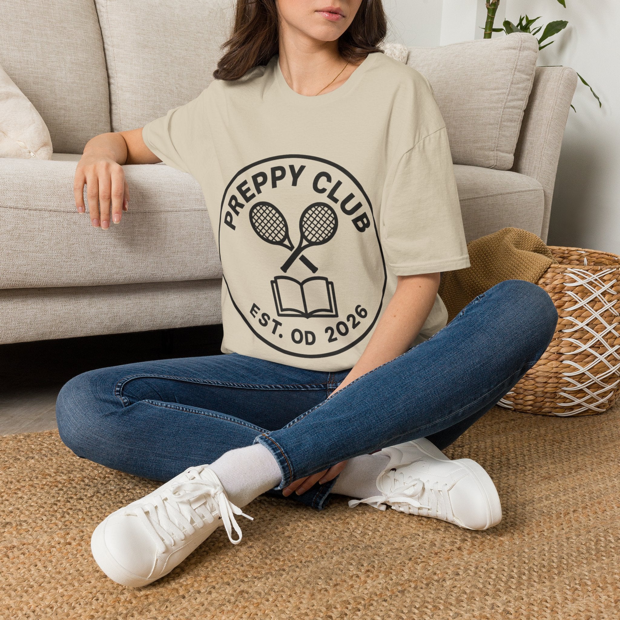 Preppy Club Tennis T‑Shirt — 'Preppy Club' Logo Tee (Est. 2026) - Trending Now - August 2026 Trends - Everyday Sporty T-shirt