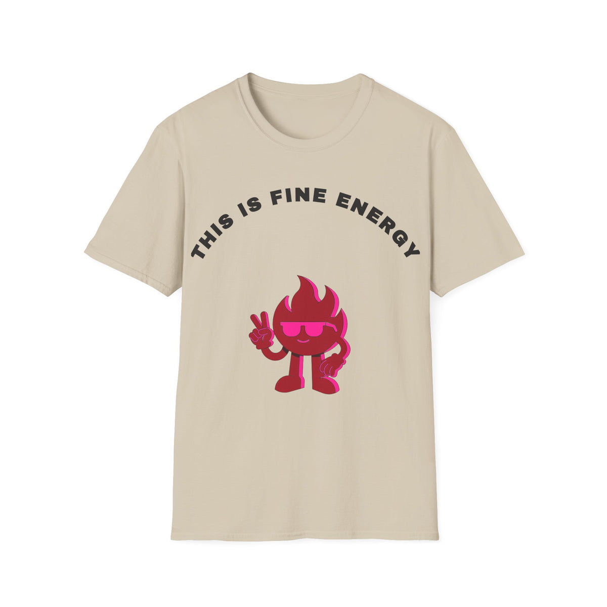 This Is Fine Energy T‑Shirt — Cute Fire Character Graphic Tee - Trending Now - September 2026