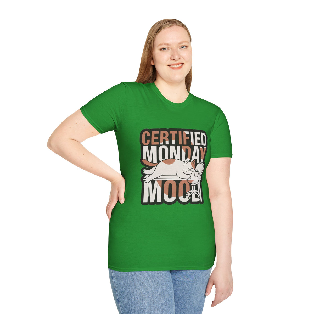 Certified Monday Mood T-Shirt — Funny Cat Graphic Tee - Trending Now - August 2026