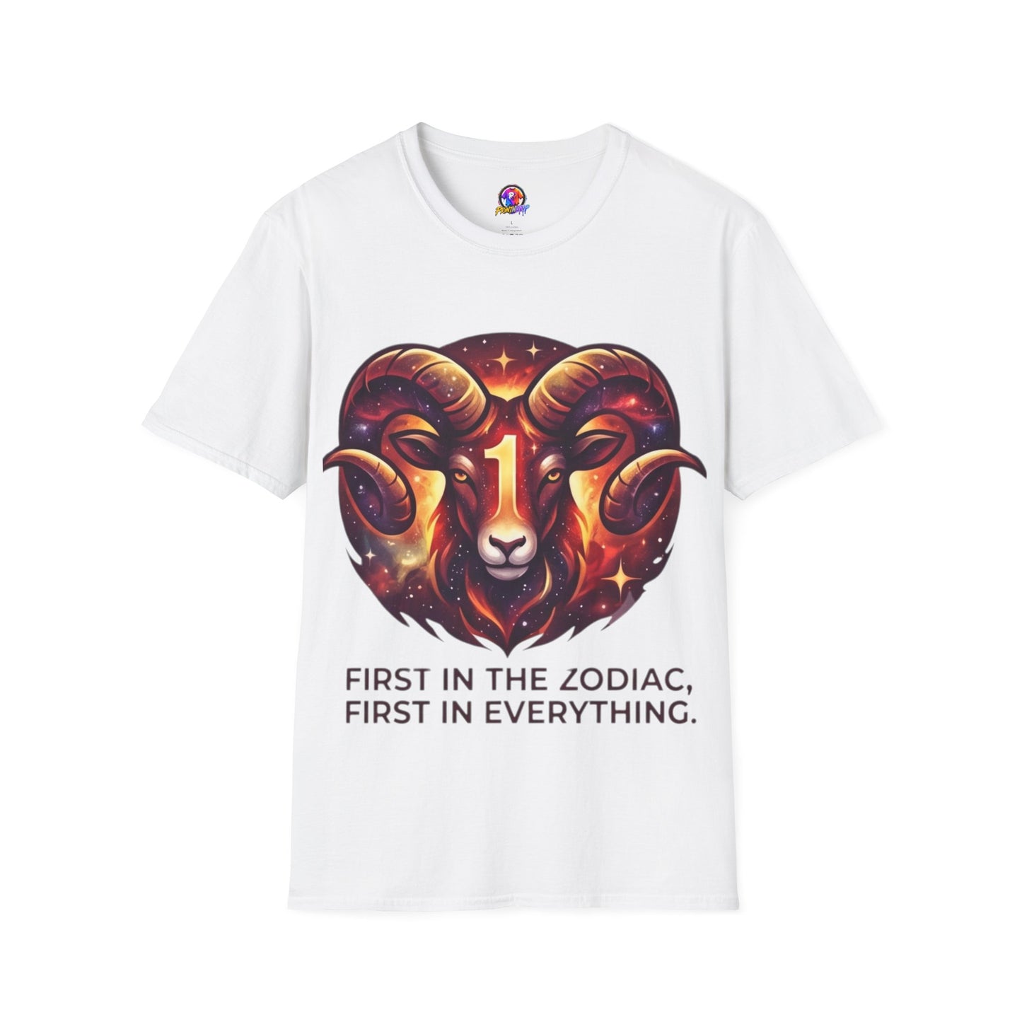 Aries Zodiac Ram Graphic T-Shirt — 'First in the Zodiac' Astrology Tee