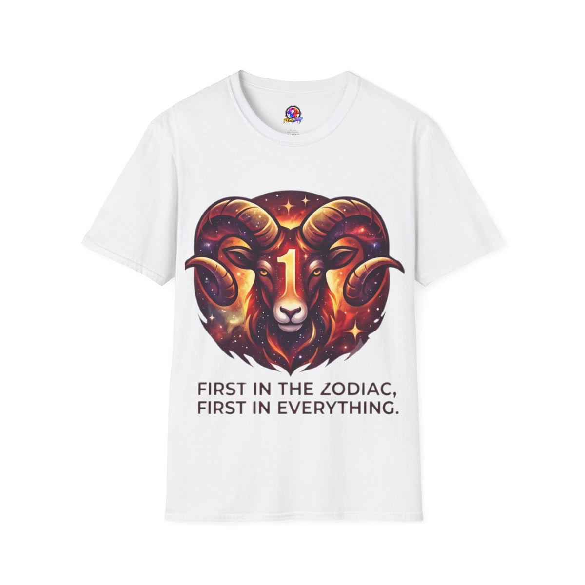 Aries Zodiac Ram Graphic T-Shirt — 'First in the Zodiac' Astrology Tee