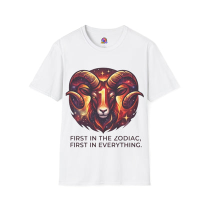 Aries Zodiac Ram Graphic T-Shirt — 'First in the Zodiac' Astrology Tee