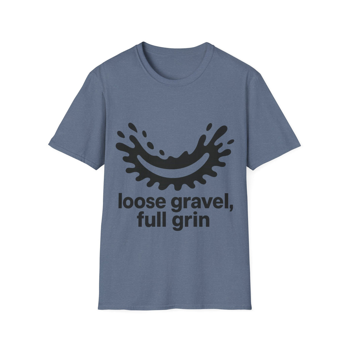"Loose Gravel Full Grin" Funny Cycling Tee | Mud Splash Bike Graphic T-Shirt - Trending Now - September 2026