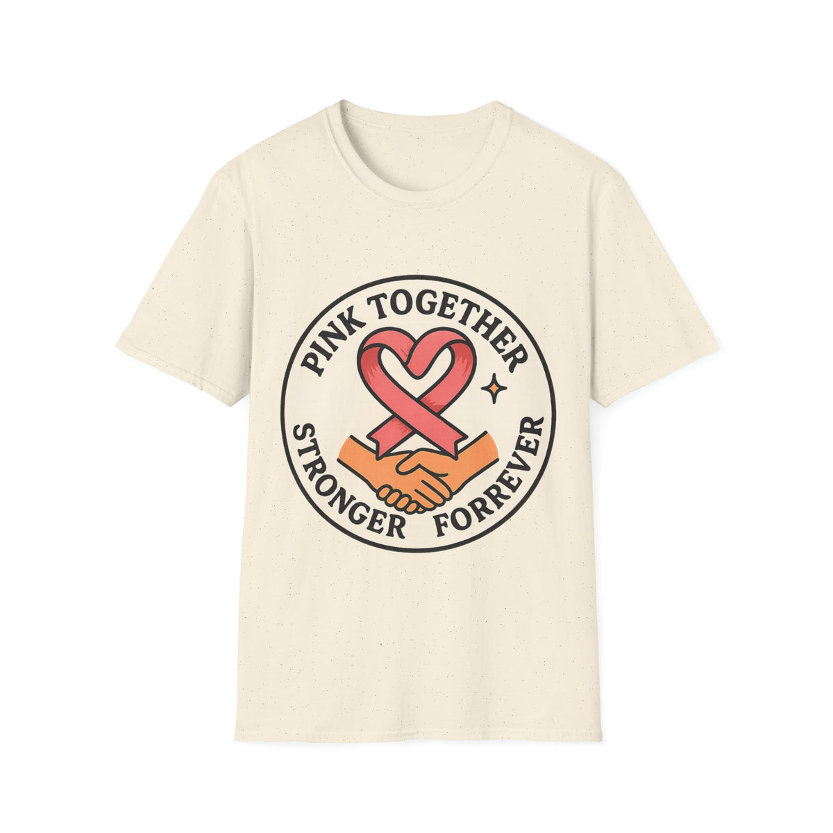 Pink Together Stronger Forever Shield Badge T-Shirt, Breast Cancer Heart Ribbon Tee - Trending Now - September 2026