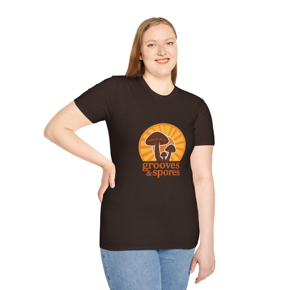 Vintage Mushroom T-Shirt — 'Grooves & Spores' Retro Psychedelic Tee - Trending Now - August 2026