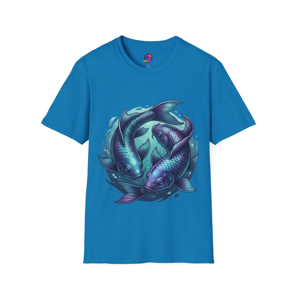 Koi Fish Circle T-Shirt — Artistic Yin Yang Aquatic Tee