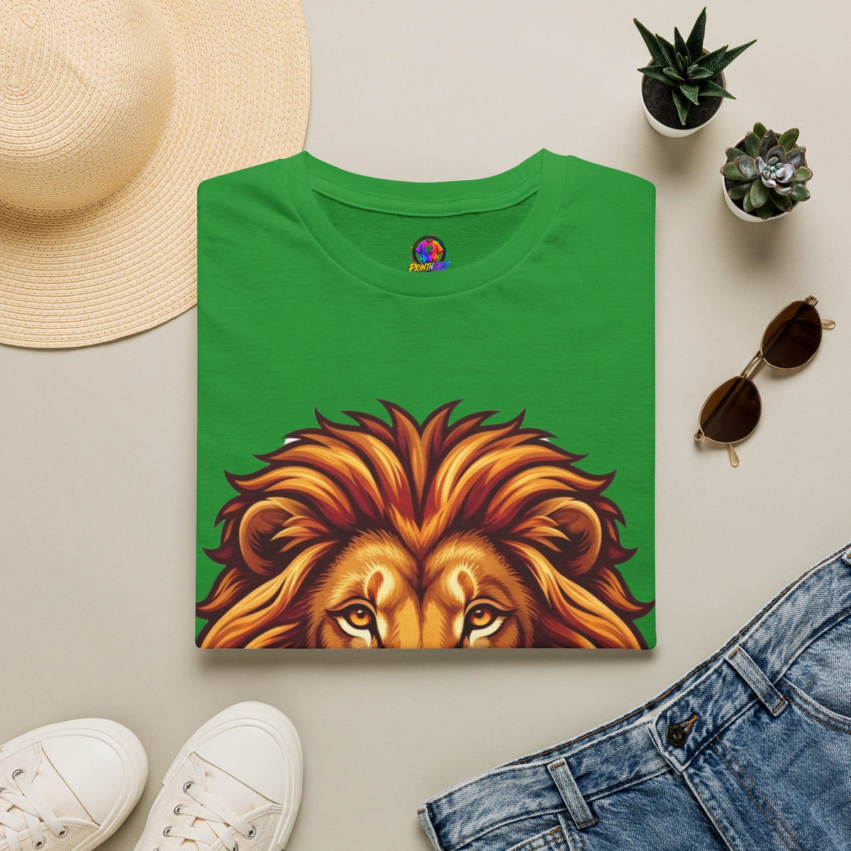 Leo Zodiac Lion Face T-Shirt — Majestic Lion Head Graphic Tee