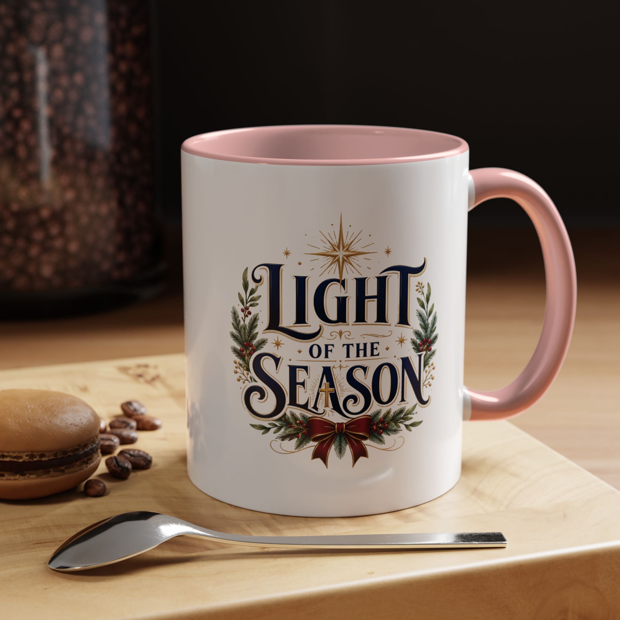 Christmas Light of the Season Accent Coffee Mug — Holiday Christmas Tea Cup