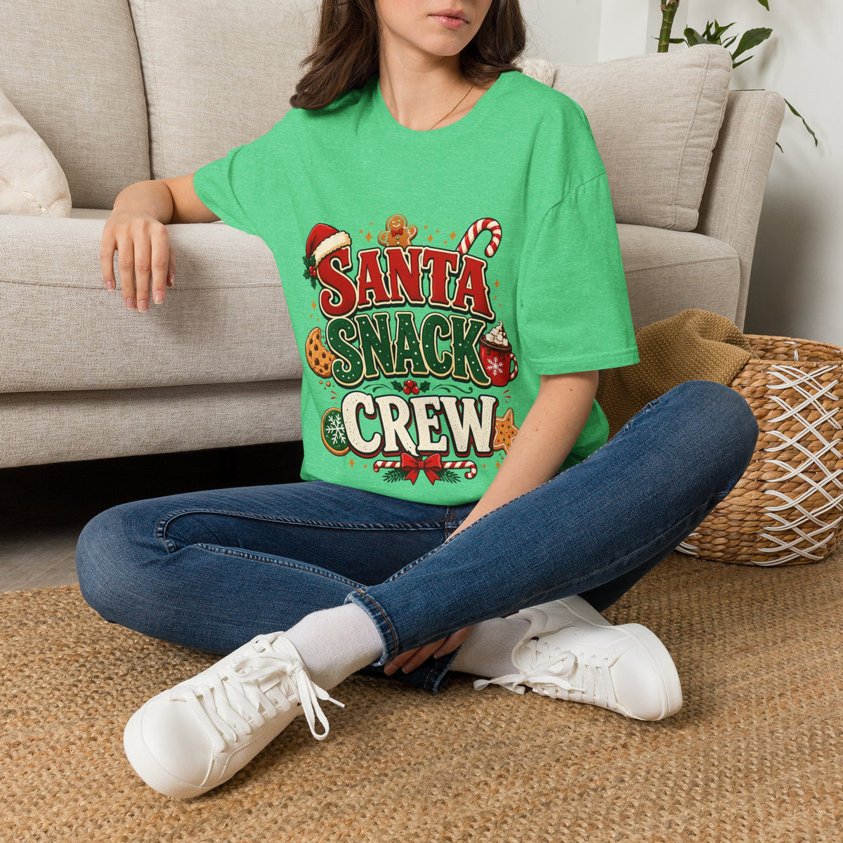 Santa Snack Crew T-Shirt — Christmas Cookie Holiday Tee
