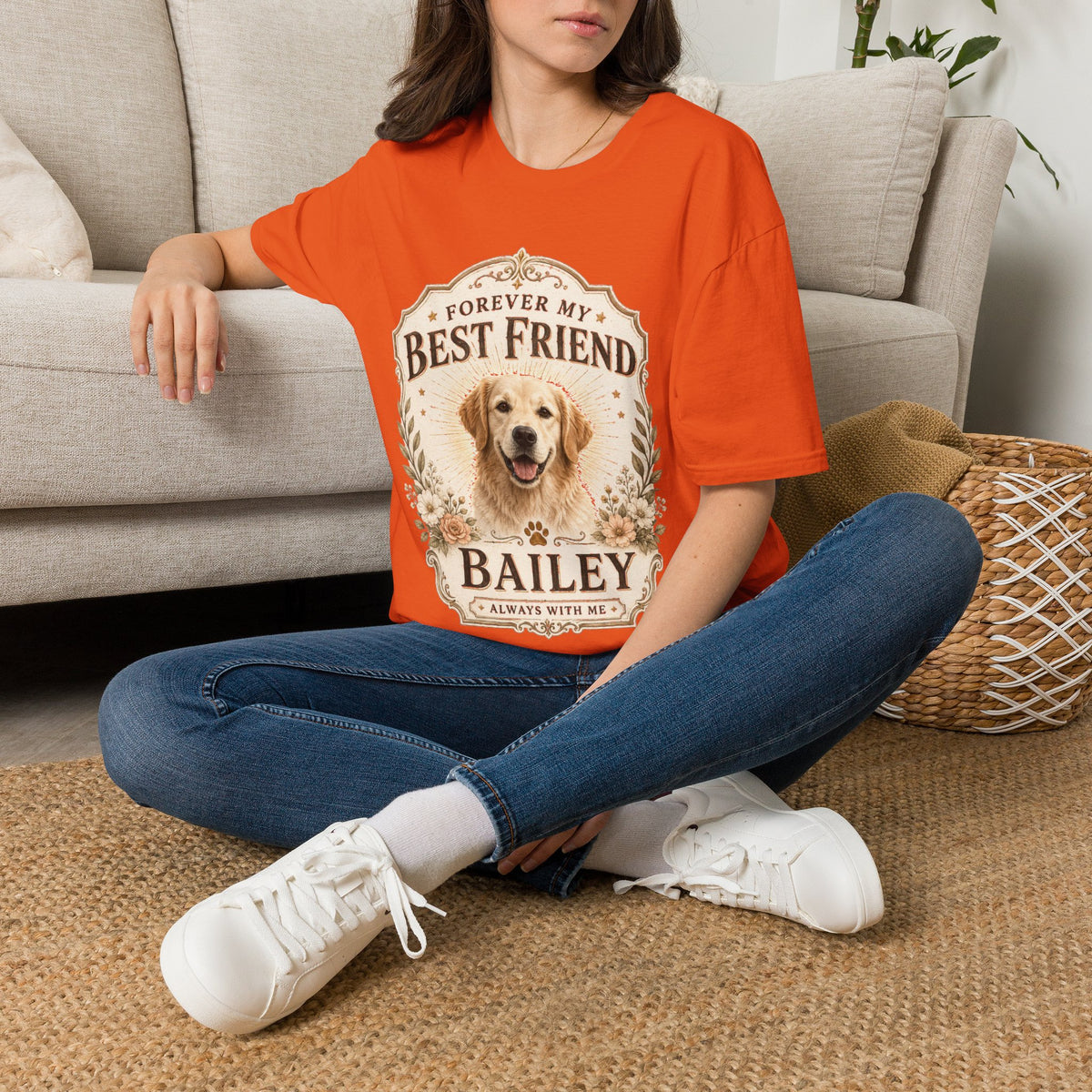 Forever My Best Friend Dog T-Shirt — Personalized Pet Tribute Tee