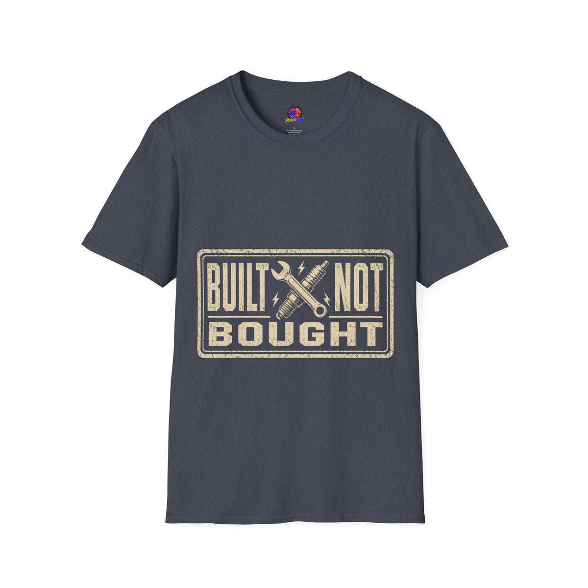 Built Not Bought T-Shirt — Vintage Mechanic Workwear Tee