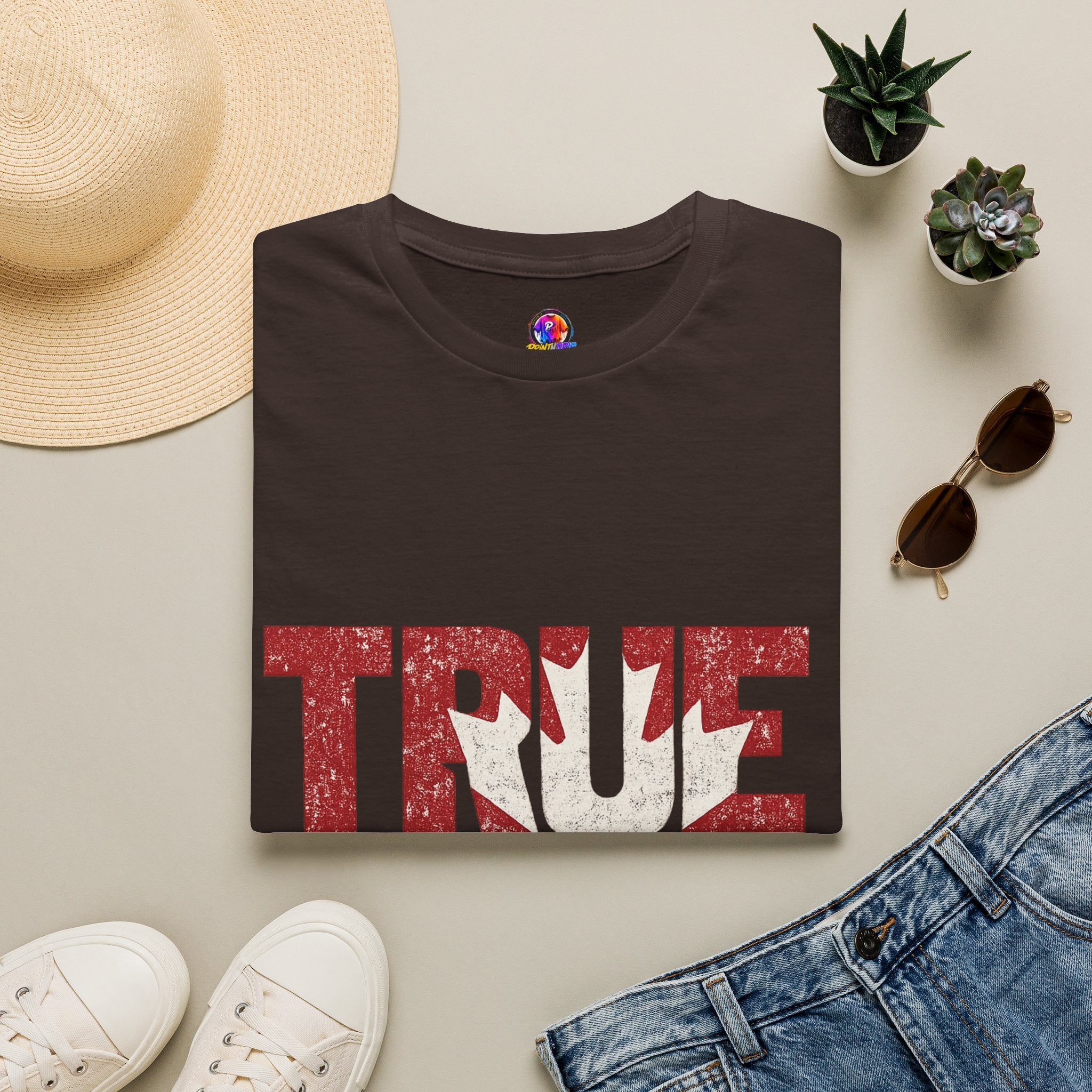 Canada True North Football T-Shirt — Vintage Canadian Leafs Sports Tee