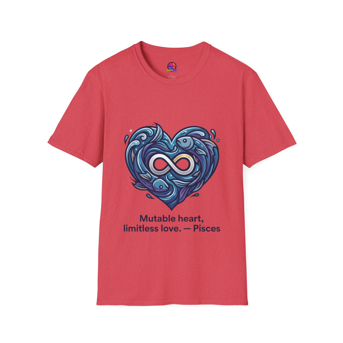 Pisces Infinity Heart T‑Shirt — Zodiac Ocean Love Tee