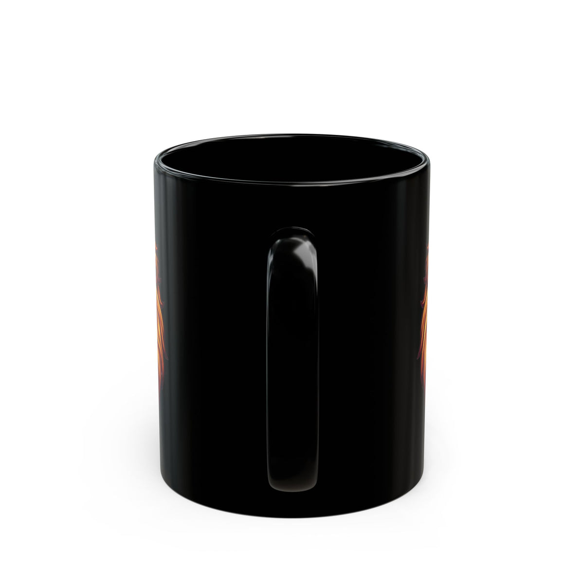 Leo Zodiac Lion Head Black Coffee Mug — Bold Regal Animal Print