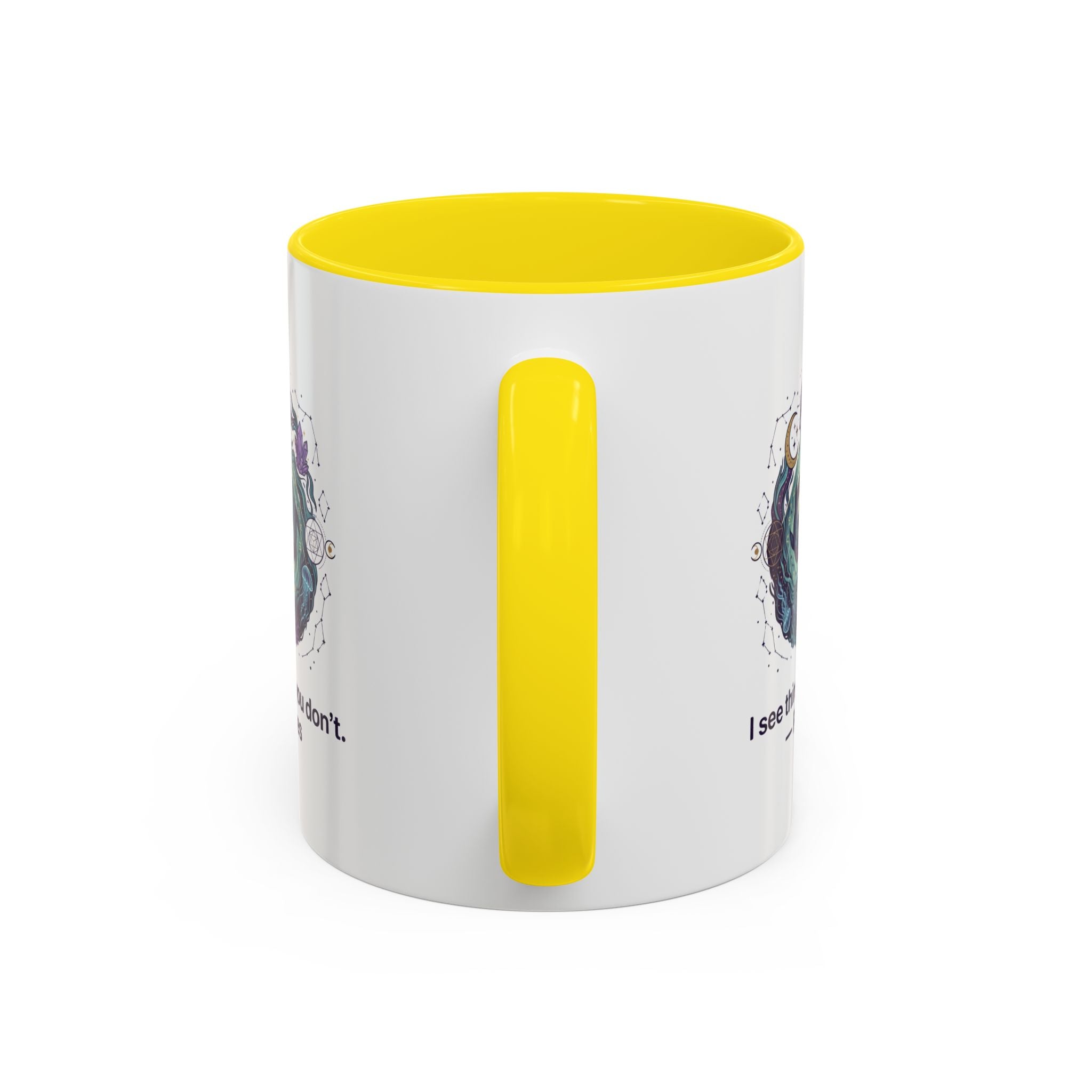 Pisces Zodiac Coffee Mug — "I See Things You Don’t" Accent Mug