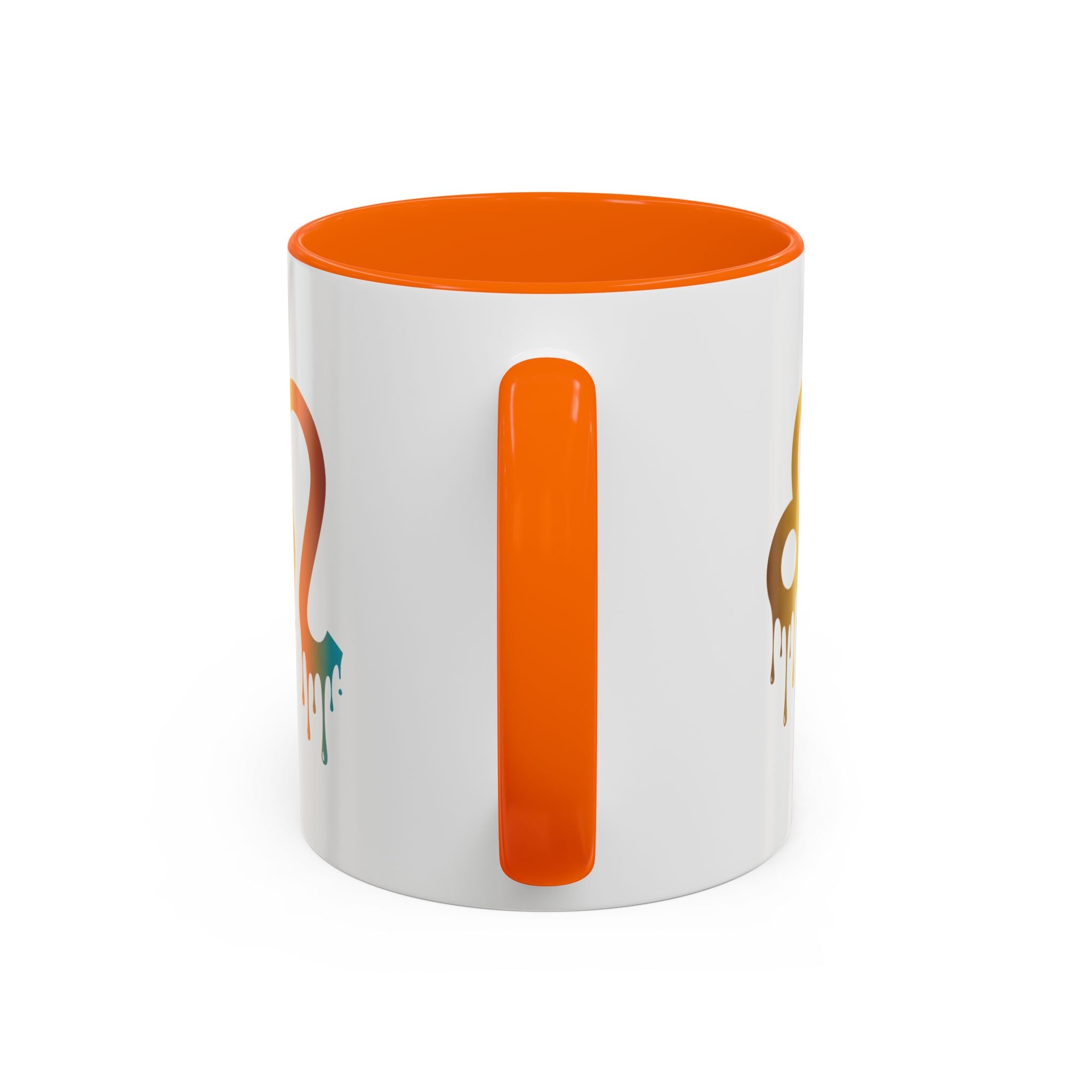 Leo Zodiac Coffee Mug — Dripping Rainbow Leo Symbol Accent Mug