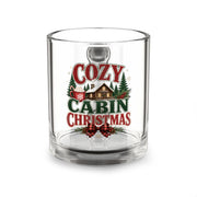 Christmas Glass Mug 10 oz Cozy Cabin Christmas Glass Mug — 10oz Holiday Coffee Cup