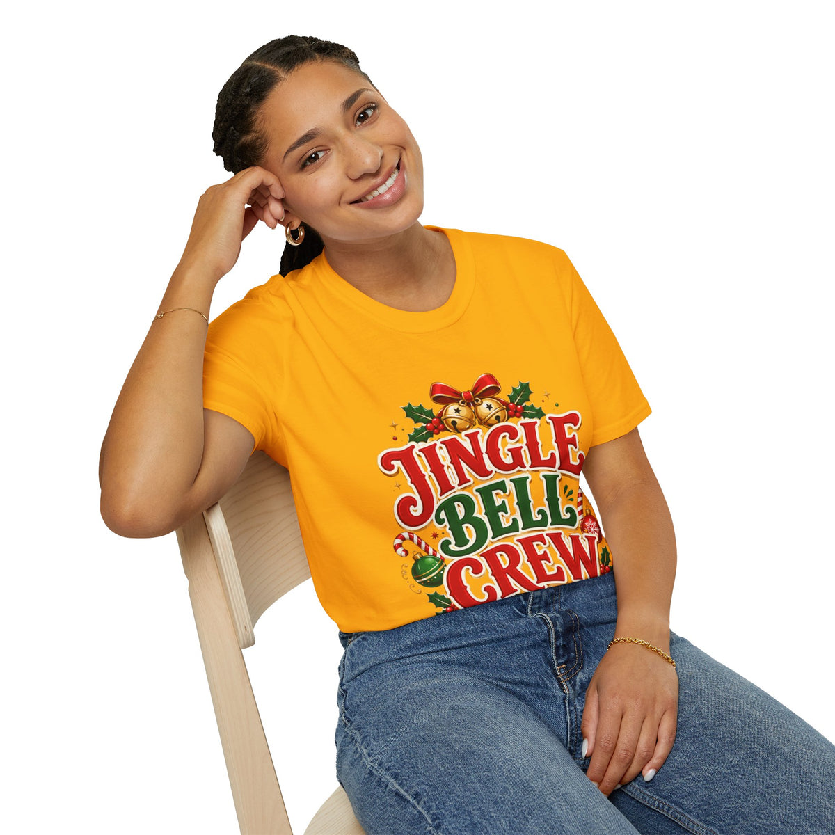 Jingle Bell Crew T-Shirt — Festive Christmas Holiday Tee