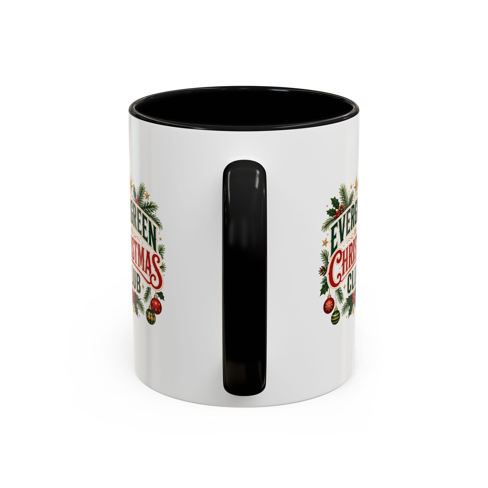 Evergreen Christmas Club Accent Coffee Mug – Festive Holiday Tea & Coffee Cup