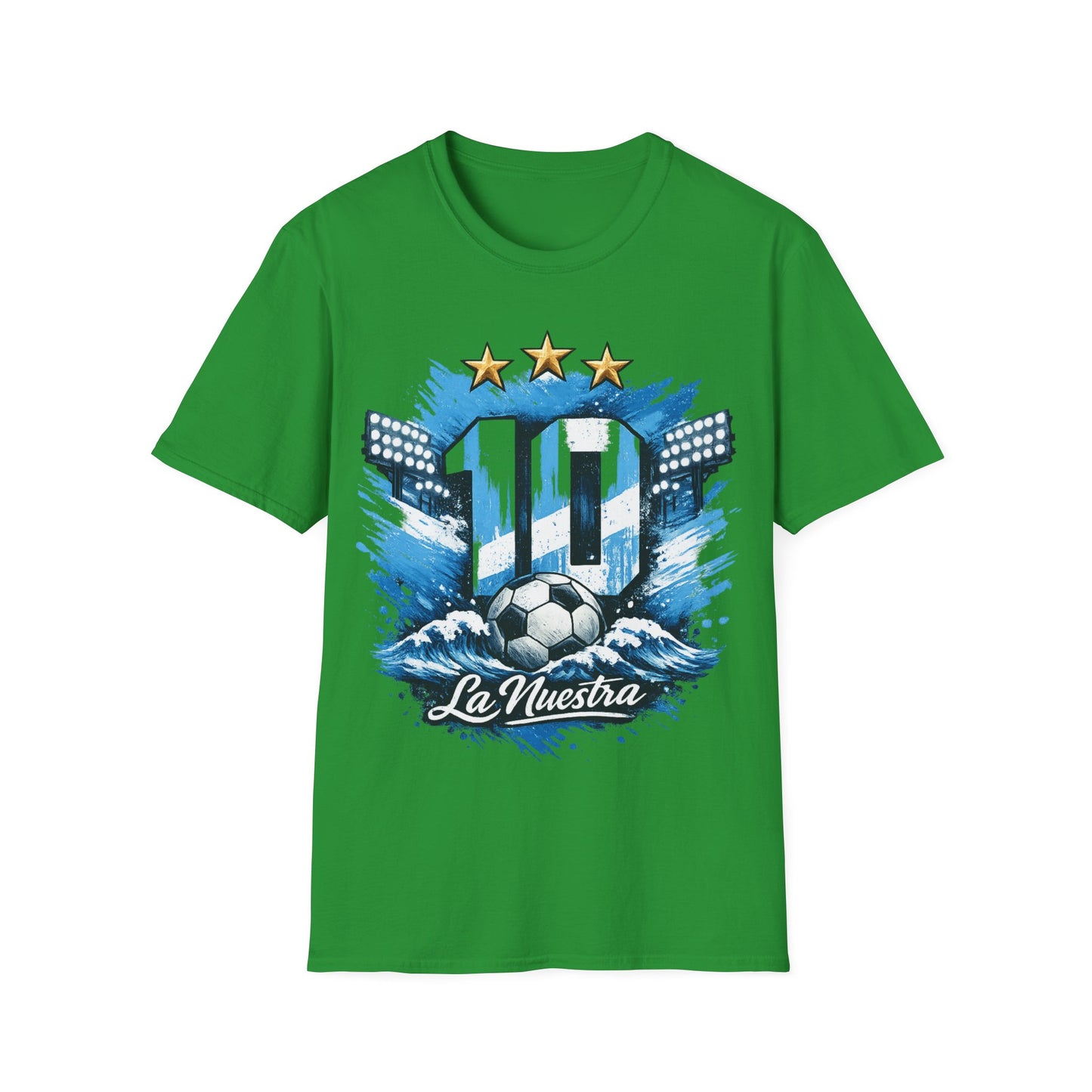 Argentina Soccer Fan T-Shirt — 'La Nuestra' #10 Jersey Design