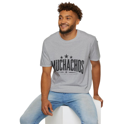 Muchachos Graphic T‑Shirt — Vintage Distressed Crew Tee - Argentina Song, slogan, favorite chant