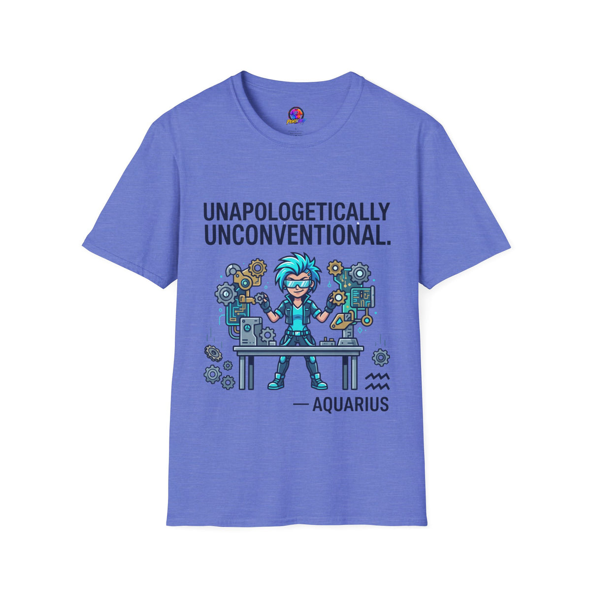 Unapologetically Unconventional T-Shirt — Quirky Steampunk Inventor Graphic Tee
