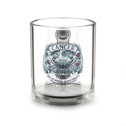 Cancer Zodiac Glass Mug — 10oz Crab Horoscope Design, "I Forgive But My Memory Never Forgets"