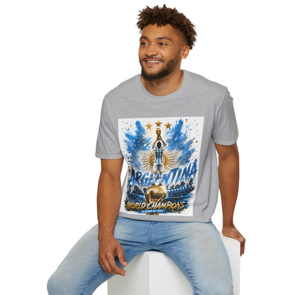 Argentina World Champions T‑Shirt — Soccer World Cup 3 Stars Tribute