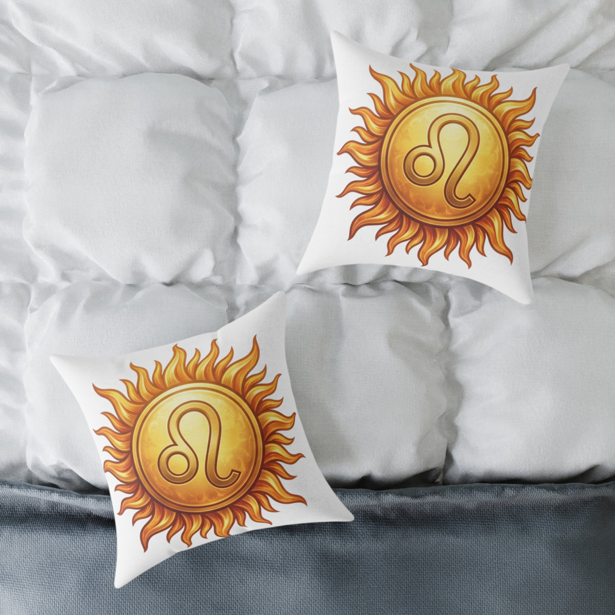 Leo Zodiac Sun Astrological Square Poly Canvas Pillow